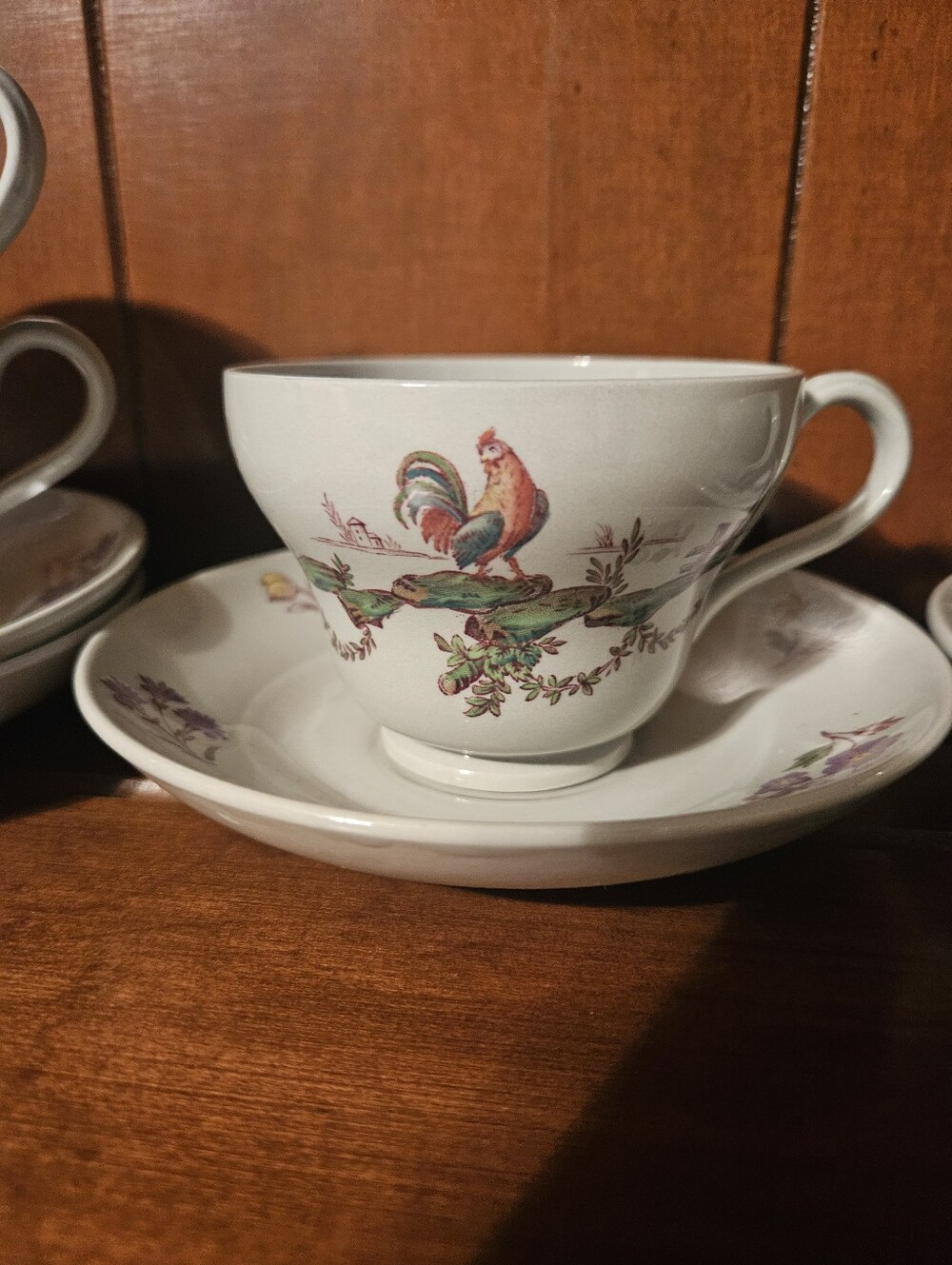 Vintage Wedgwood Mennecy Teacup And Saucer Set